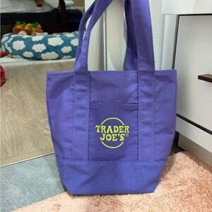 Trader Joe's Purple Canvas Tote Bag